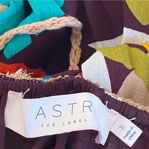 ASTR The Label Paola Crochet Top Tropical Print Maxi Dress Sz S - Picture 10 of 12